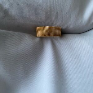 Women’s Gold Coated Stainless Steel Chain Mesh Ring Size 8